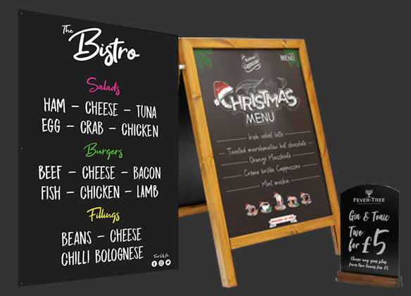 Restaurant krijtborden