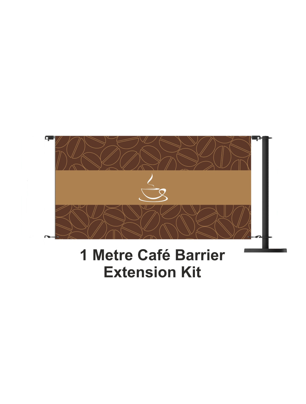 1 meter café barrière -uitbreiding kit