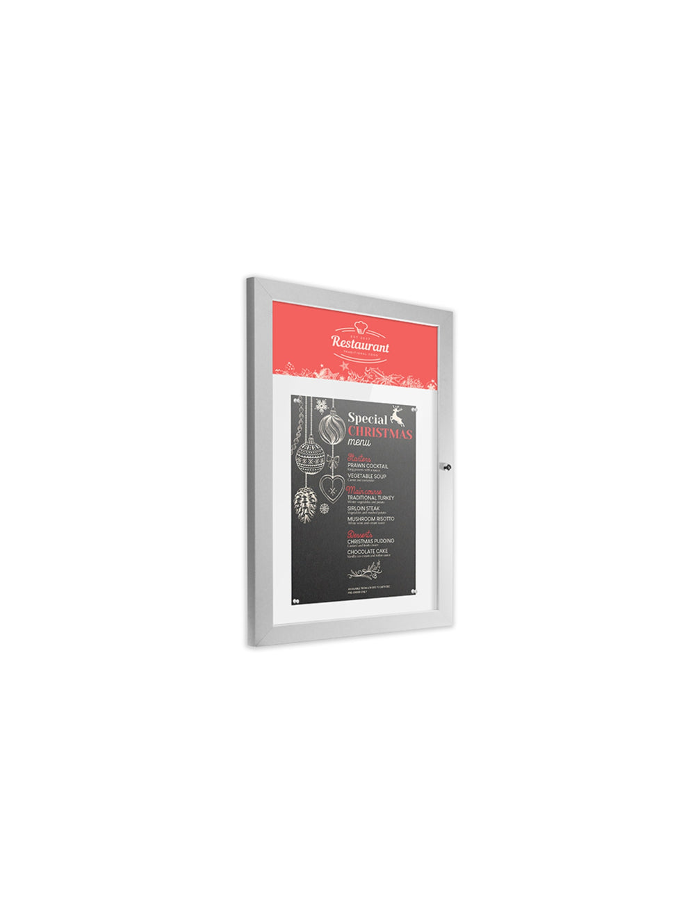 Slimlock verlicht menu -case