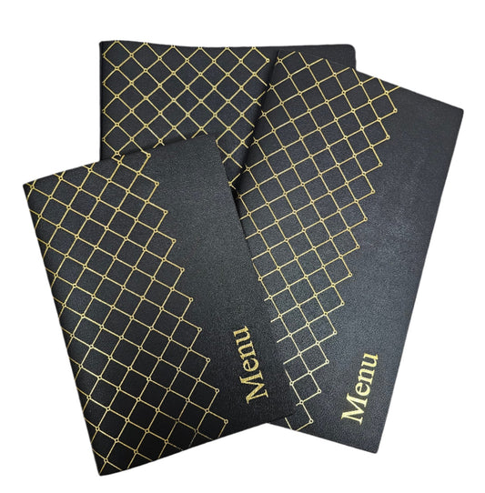 Cardiff geometrische menu omslag