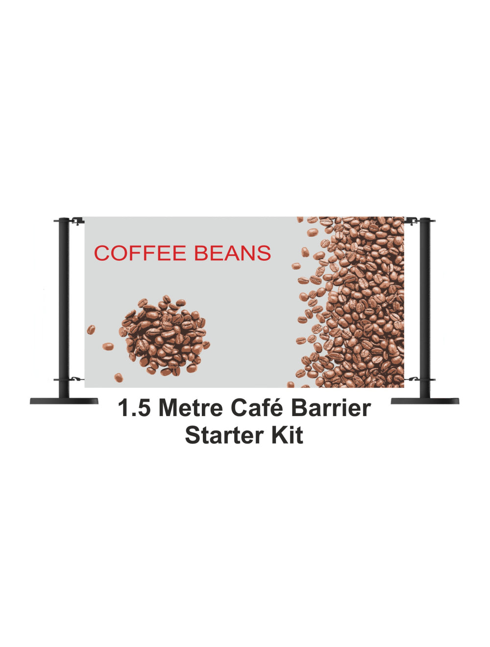 1,5 meter café -barrière starterset