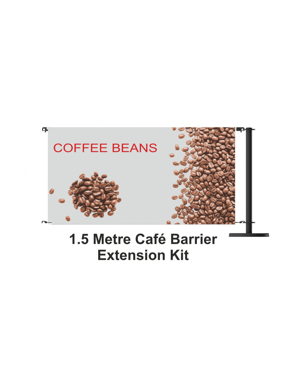 Uitbreidingsset voor cafébarrière van 1,5 meter