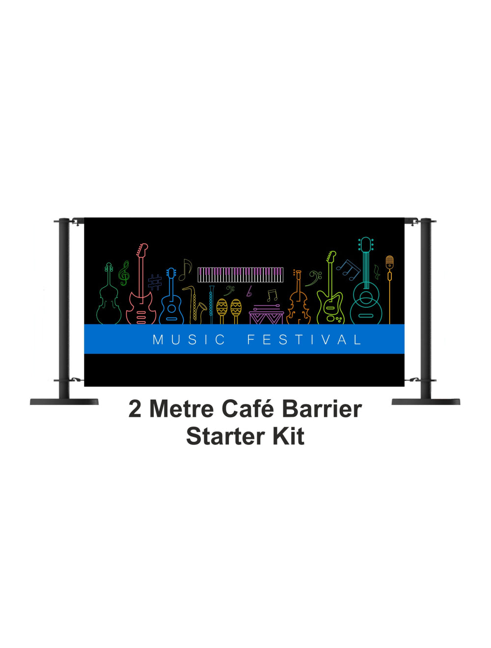 2 Meter Cafe Barrière Starter Kit