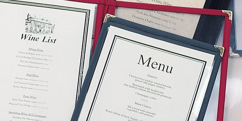 Amerikaans ingelijste menu
