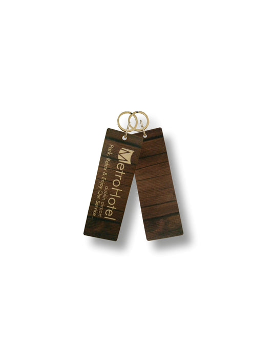 Chocolade houten sleuteltags