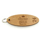 Key Fobs - Engraved Cherry Veneer Wood - bhma