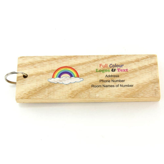 Key Fobs - Printed Solid Oak - bhma