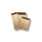 Houten menubaart met lederen bar